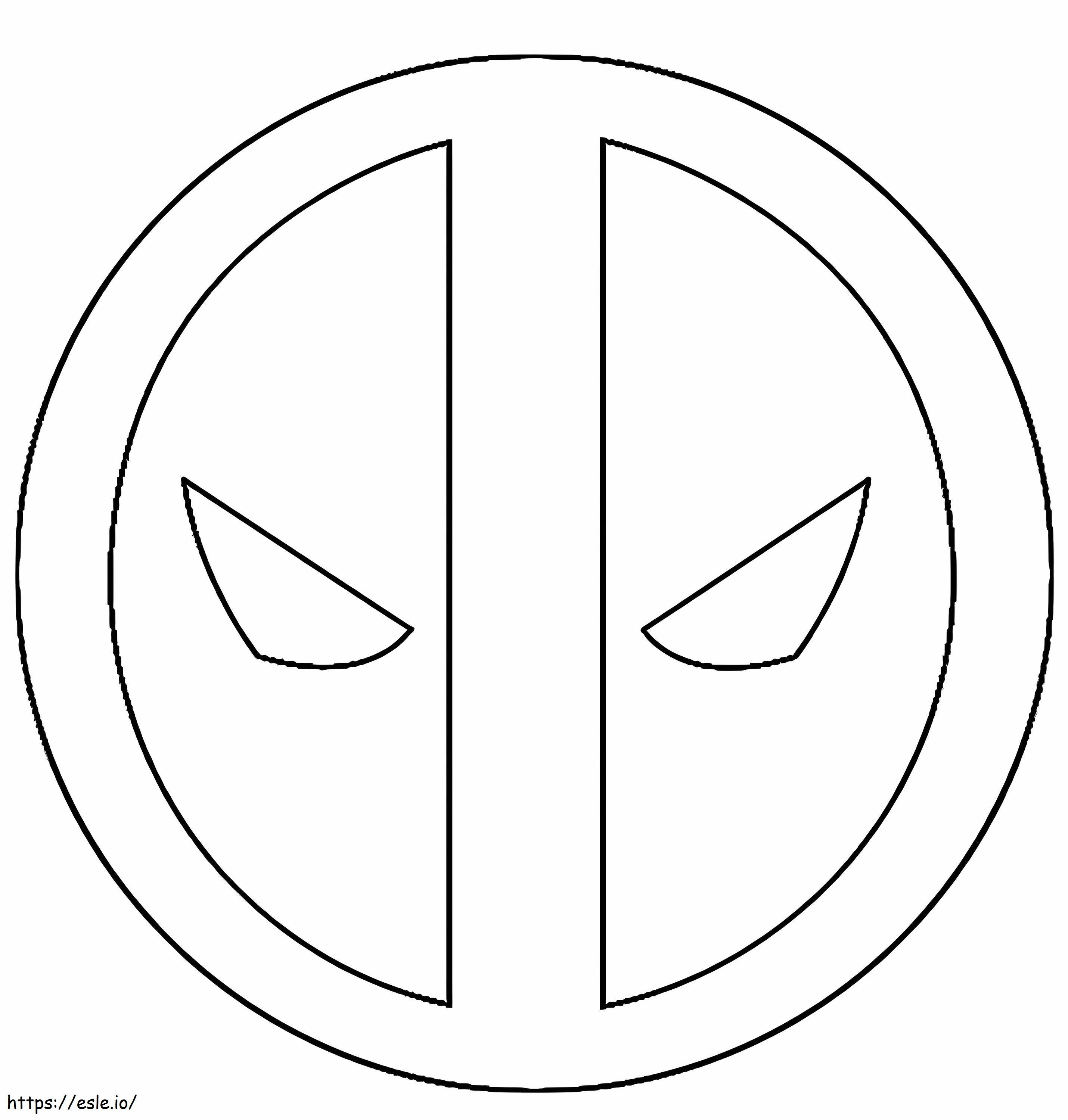 Coloriage Symbole Le Deadpool à imprimer dessin
