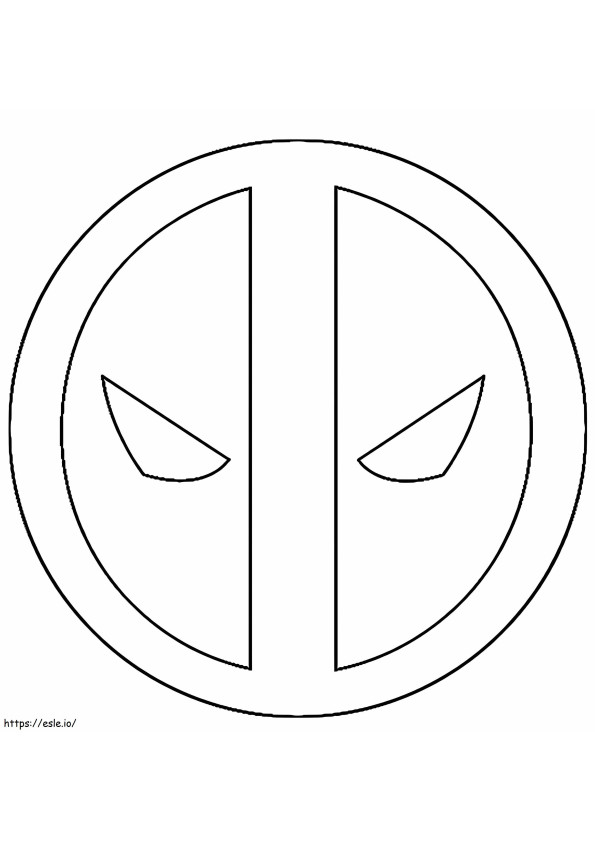 Simbolo Deadpool da colorare