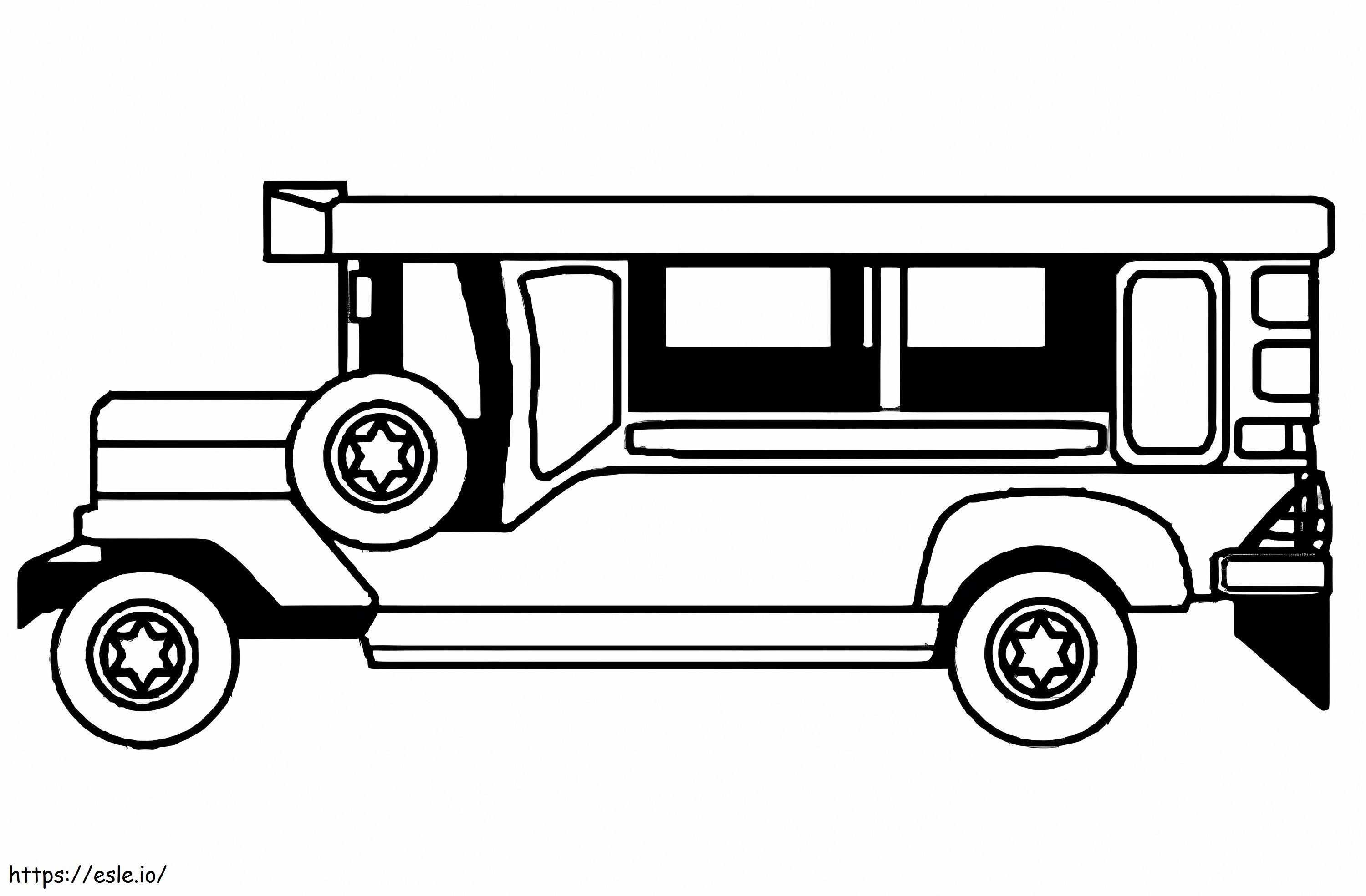 Free Jeepney coloring page