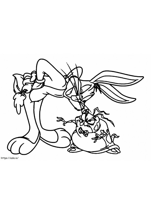 Nerdluck y Bugs Bunny para colorear