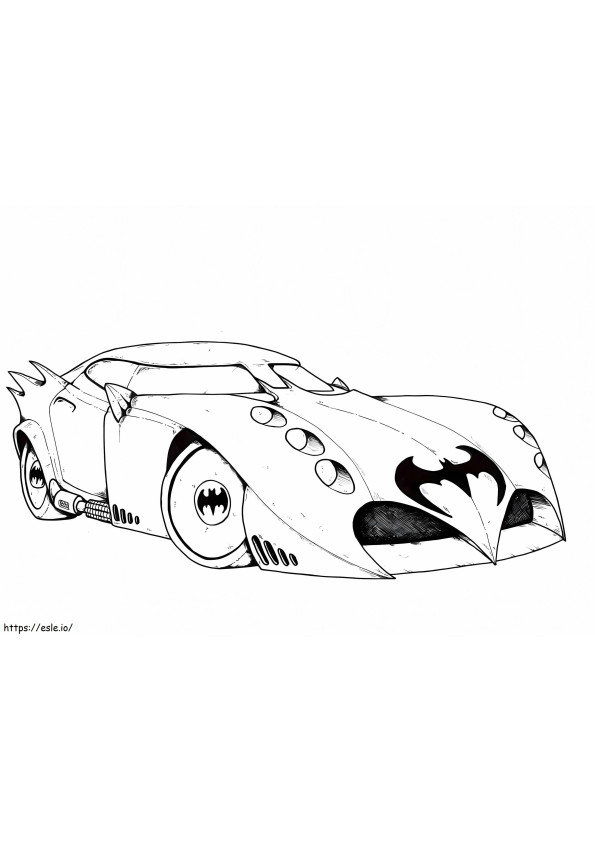 Handgezeichnetes Batmobil ausmalbilder