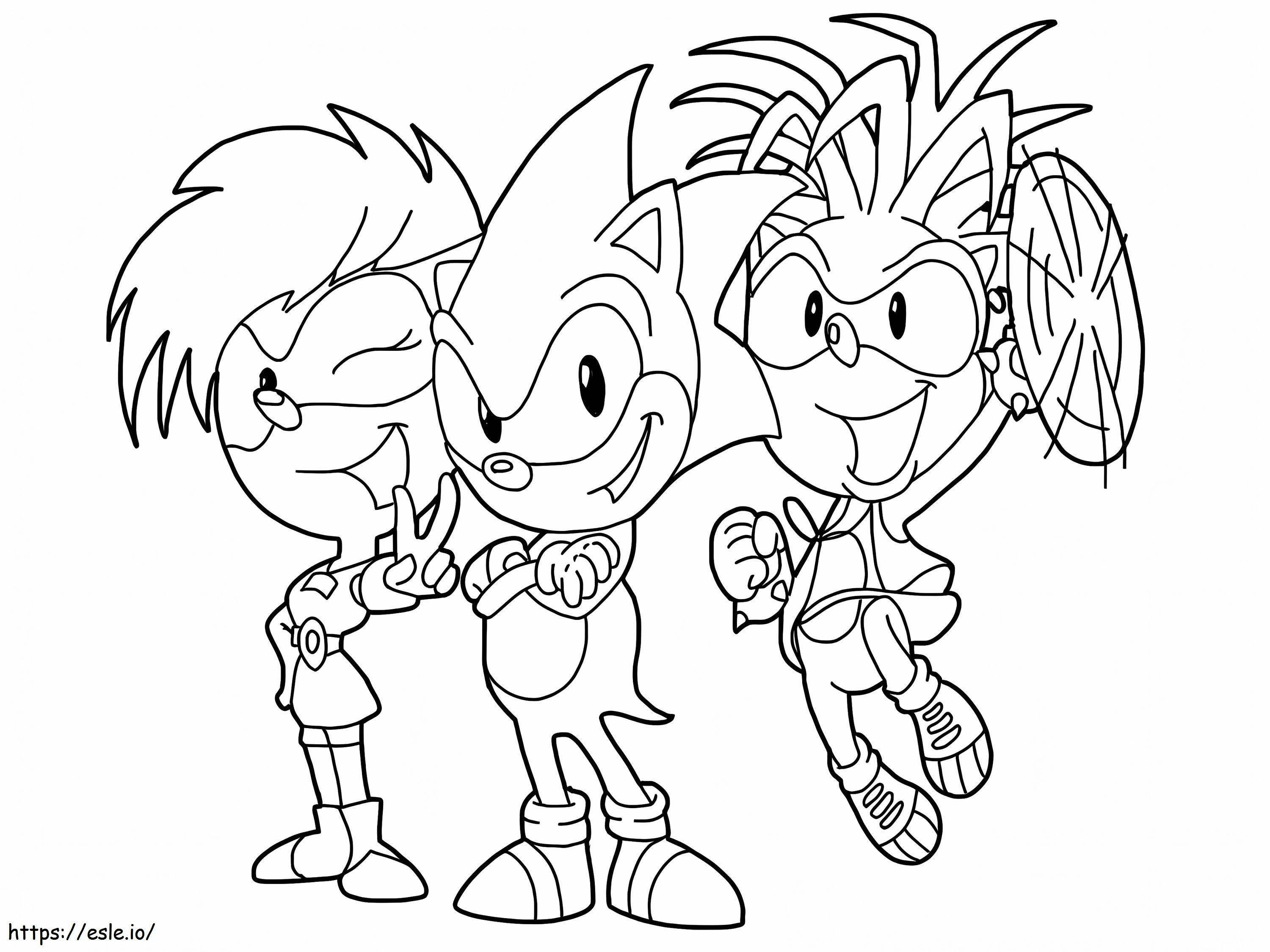 Sonic i przyjaciele kolorowanka