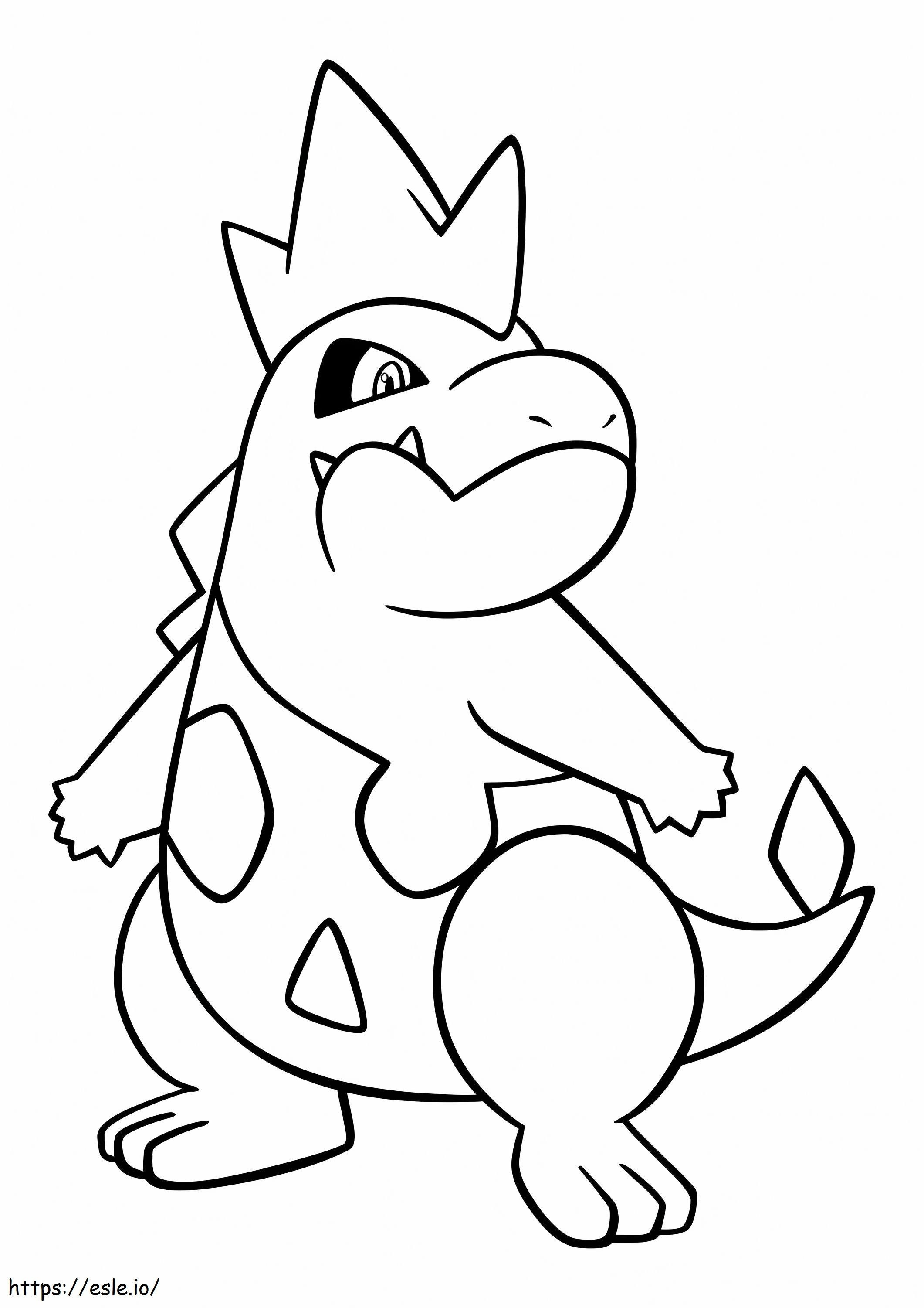 Coloriage Croconaw pas Pokémon à imprimer dessin