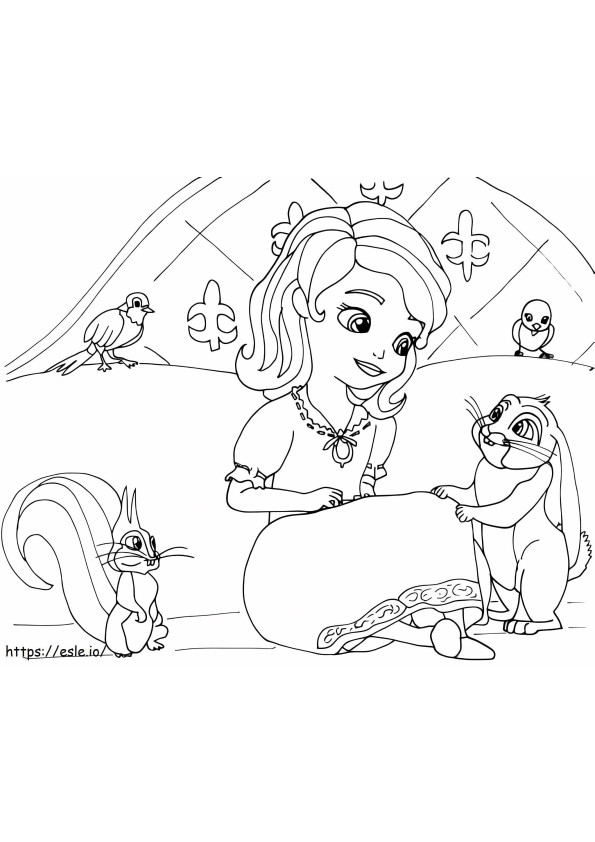 Sofia Smiling coloring page