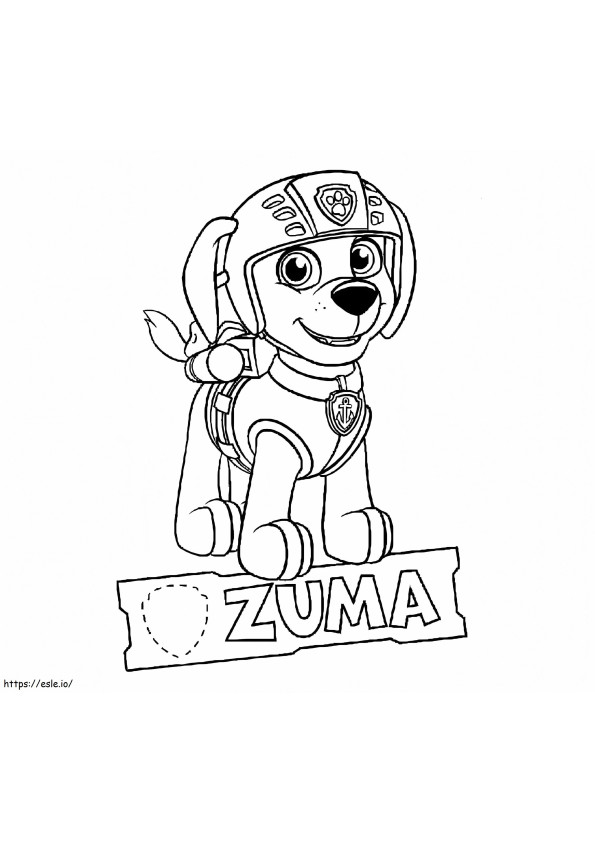 Zuma Paw Patrol coloring page
