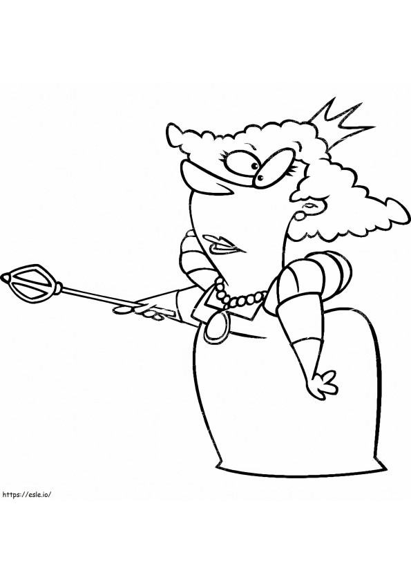 Funny Queen coloring page