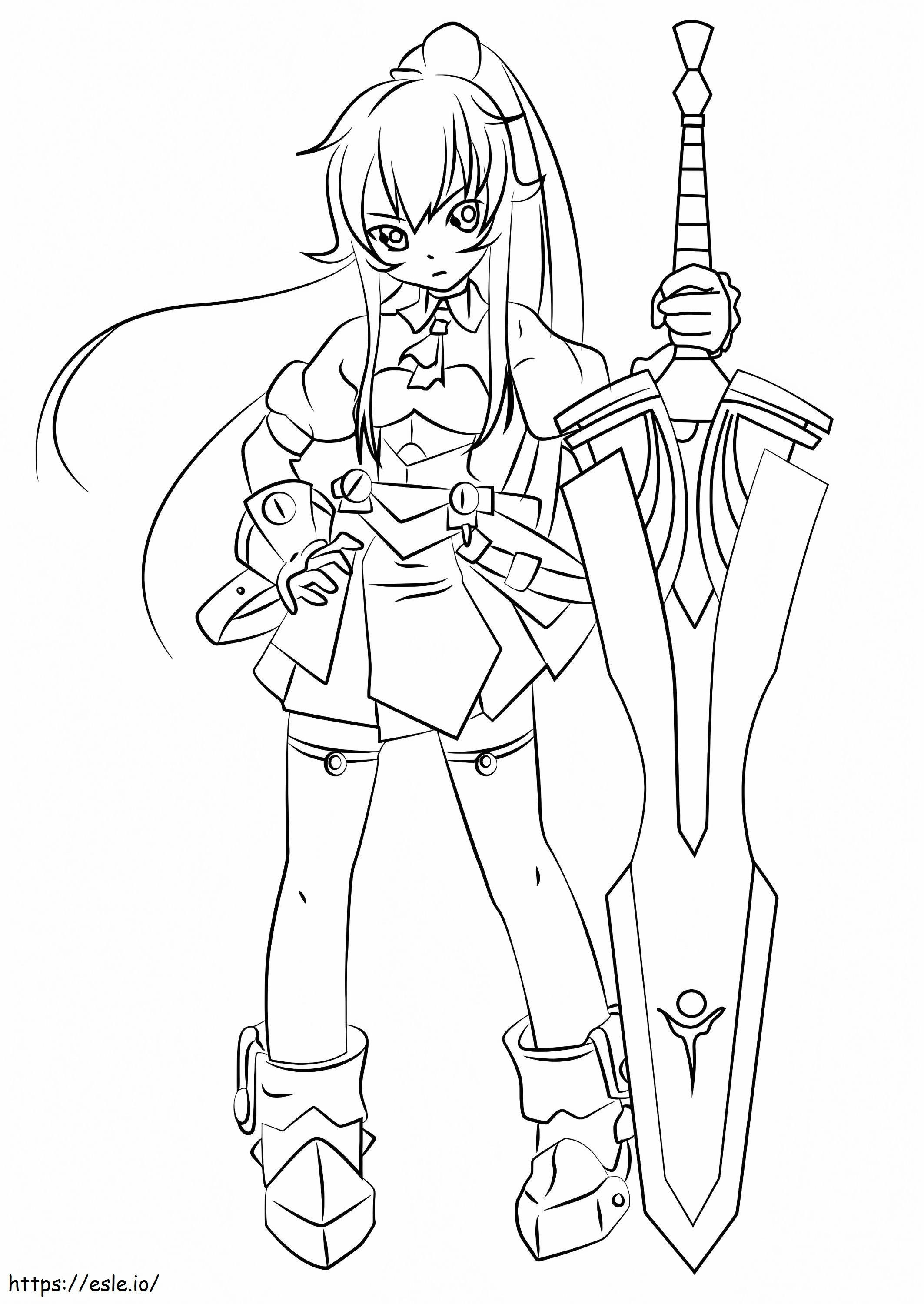 Elesis From Elsword coloring page