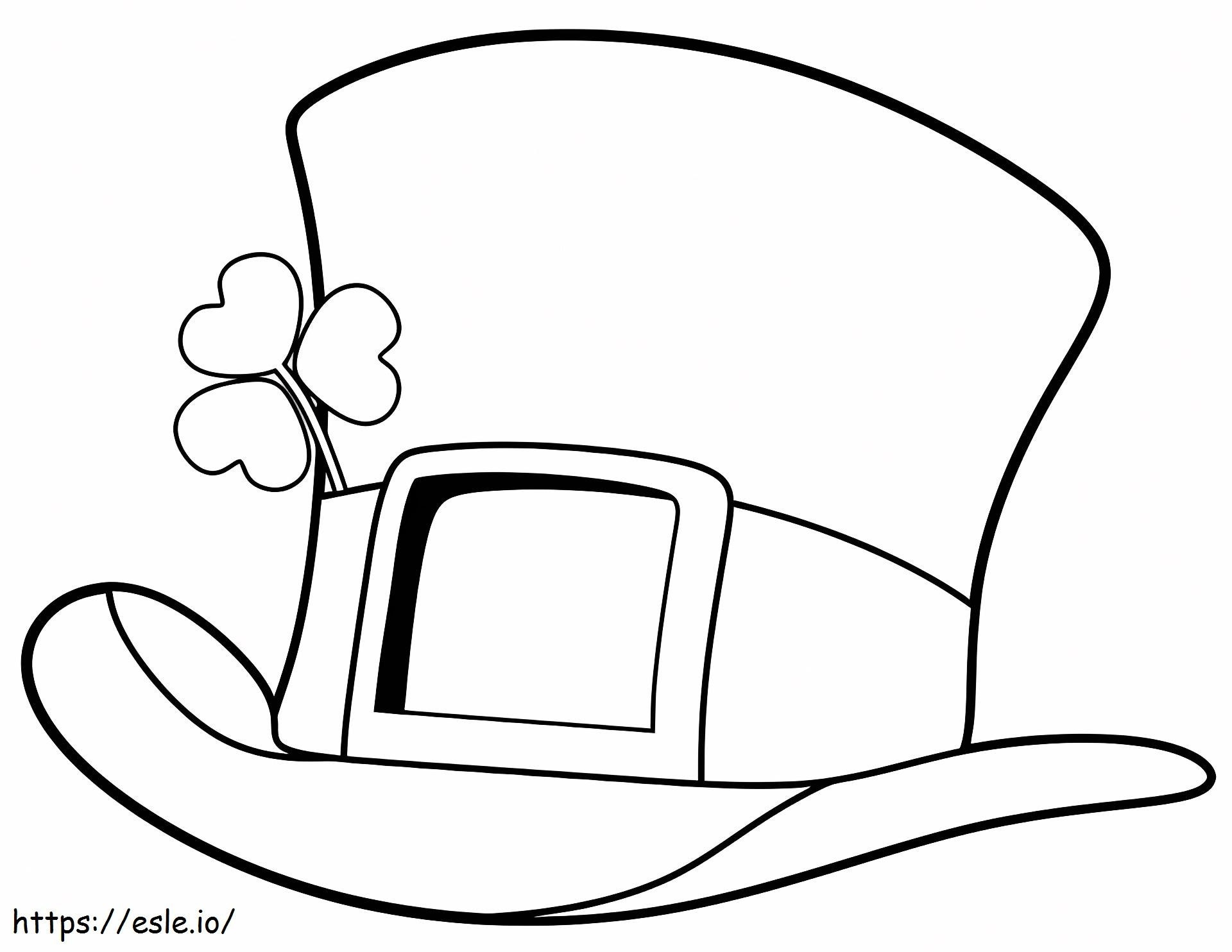 1526981136 St Patrick Day Top Hat coloring page
