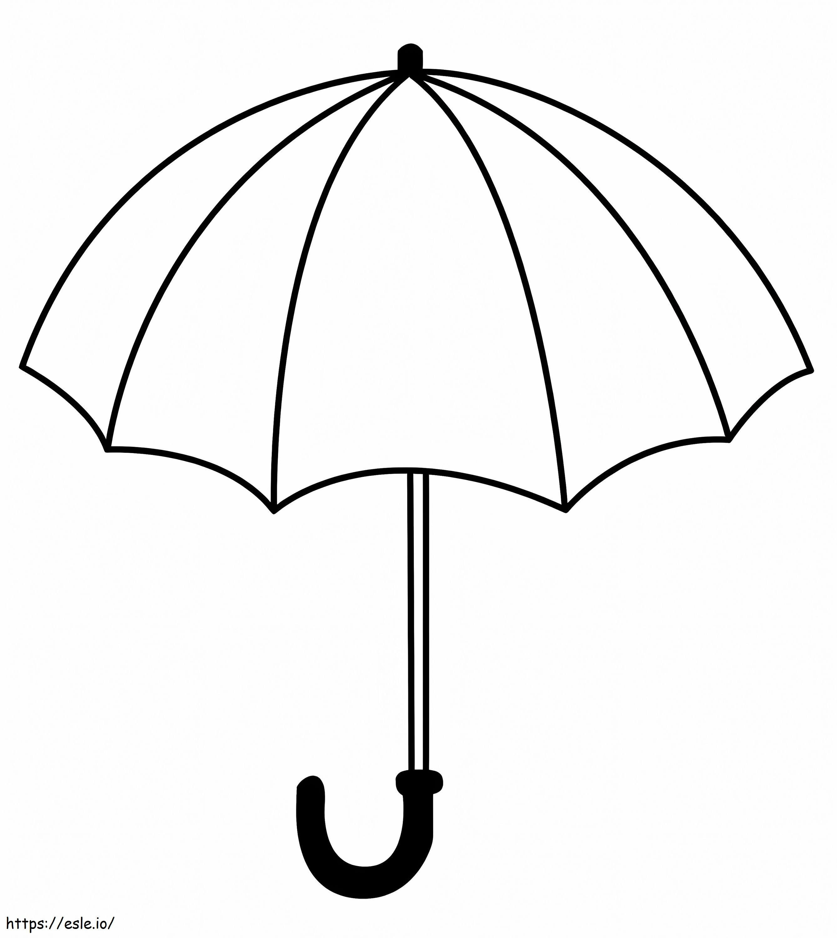 Un paraguas para colorear
