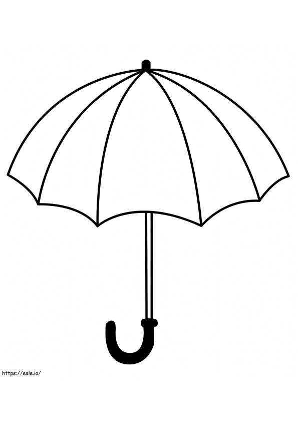 Een paraplu kleurplaat