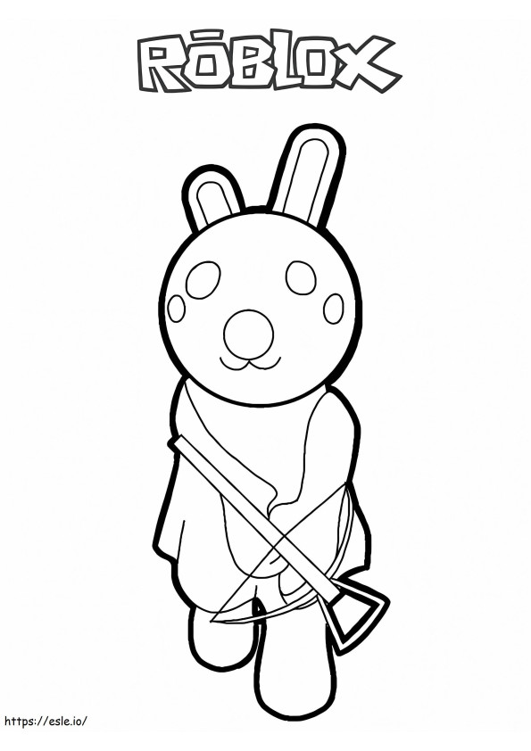 Bunny Piggy Roblox coloring page