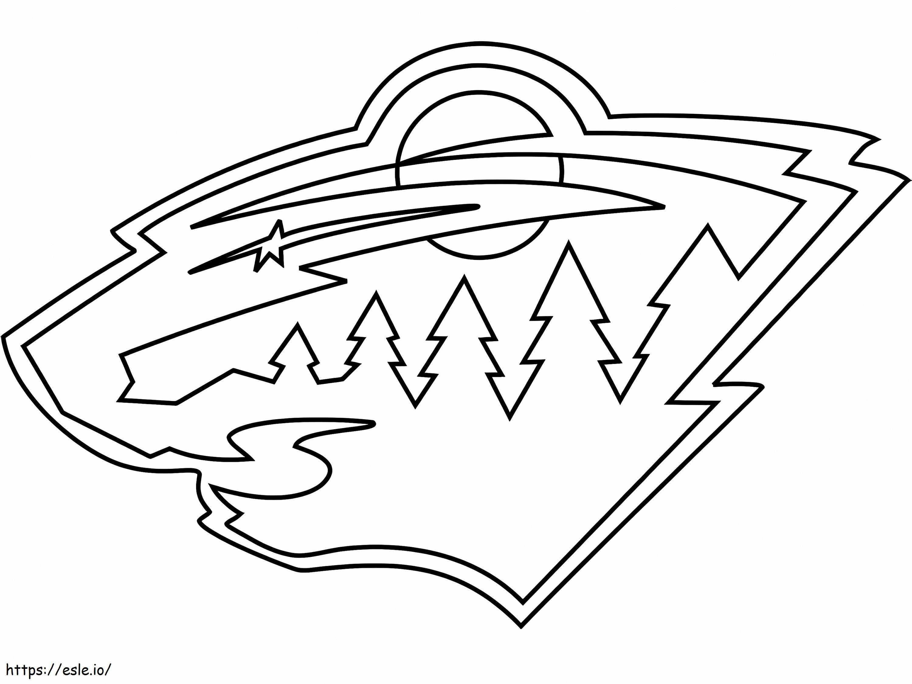 Logotipo salvaje de Minnesota para colorear