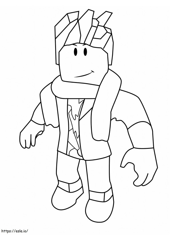 Roblox Smiling Boy coloring page