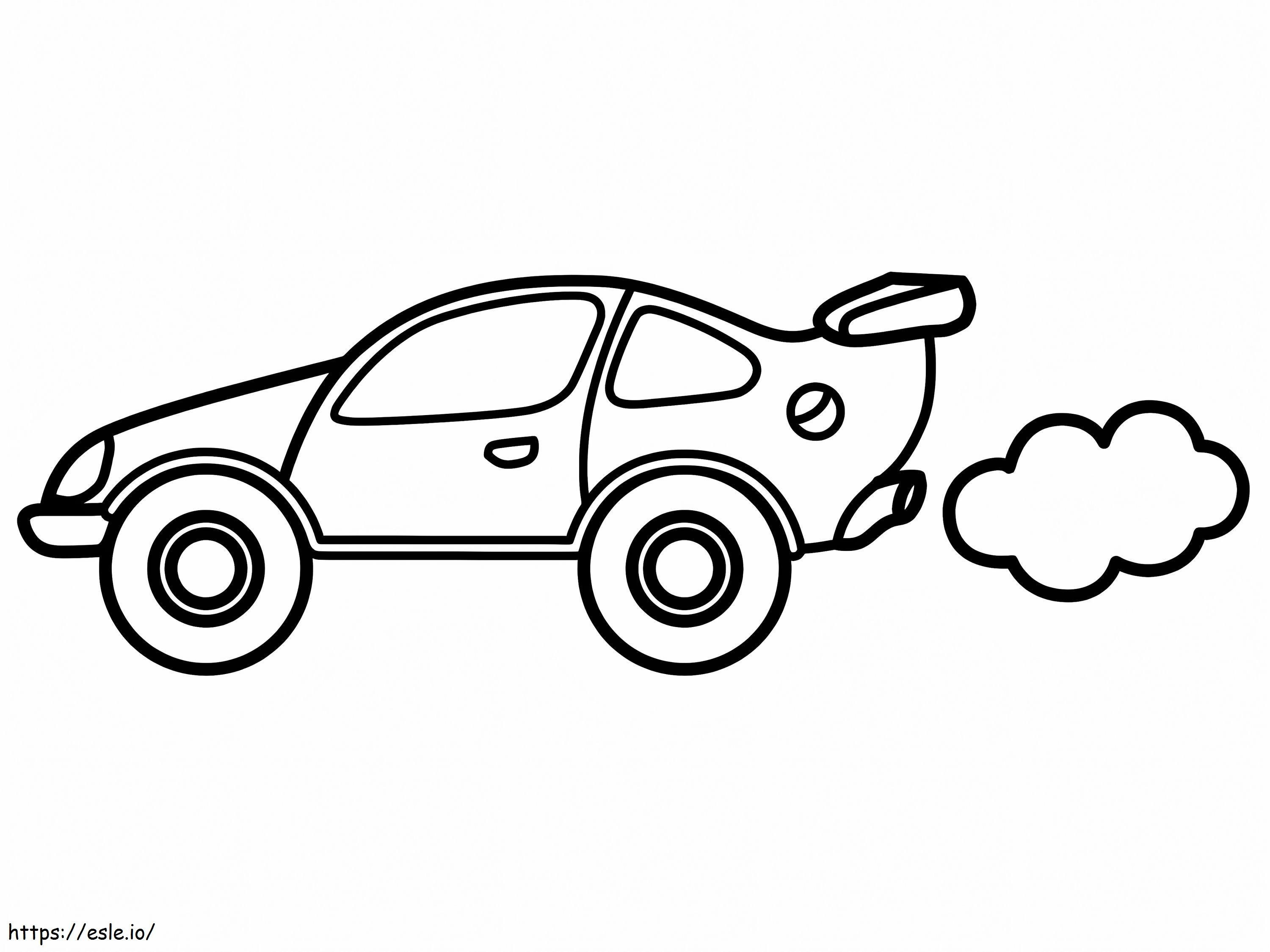 Very Fast Car coloring page