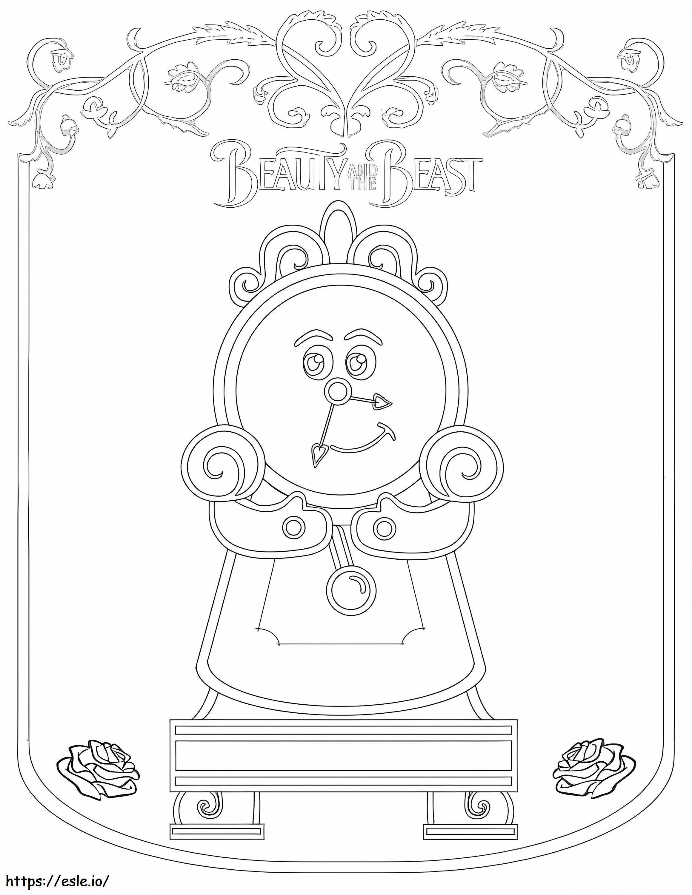 Beauty And The Beast Watch coloring page