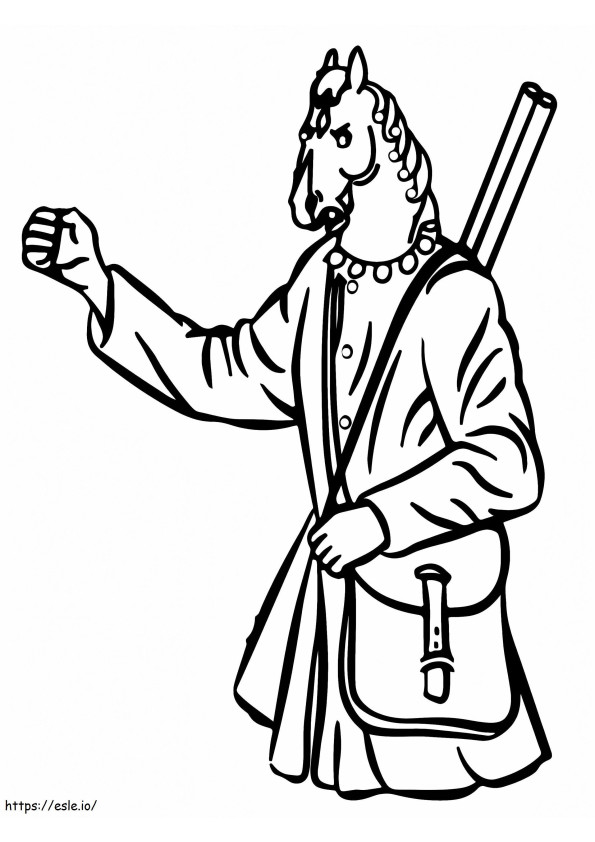 Handsome Beatrice Horseman coloring page