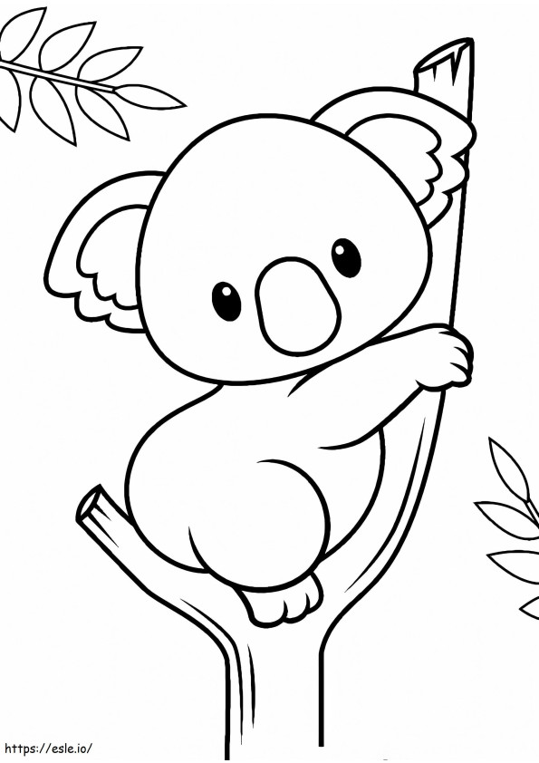 Pequeno coala para colorir