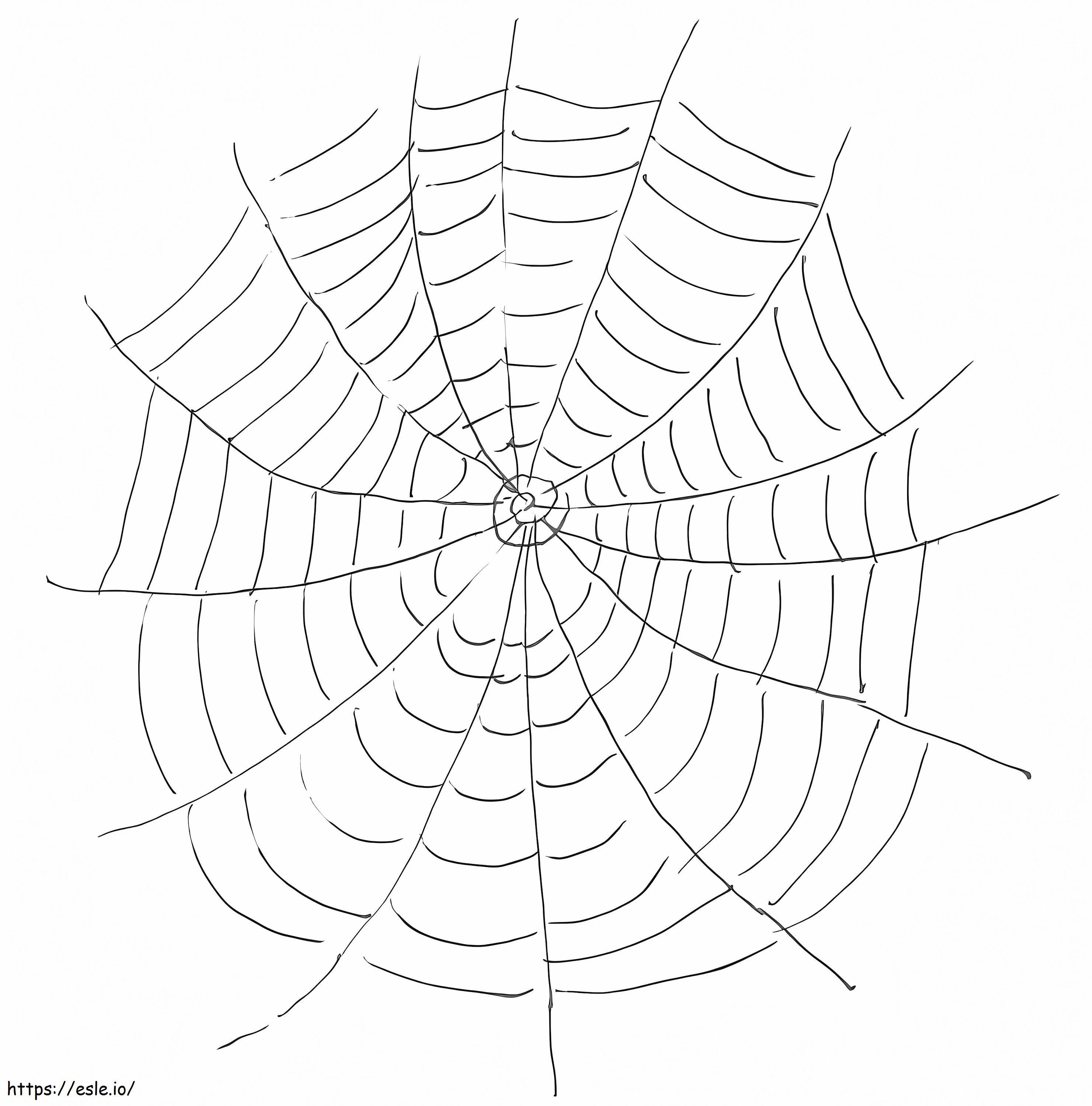 Normaal spinnenweb kleurplaat kleurplaat