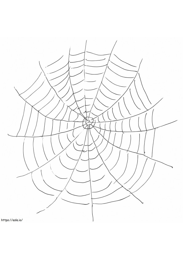 Normaal spinnenweb kleurplaat