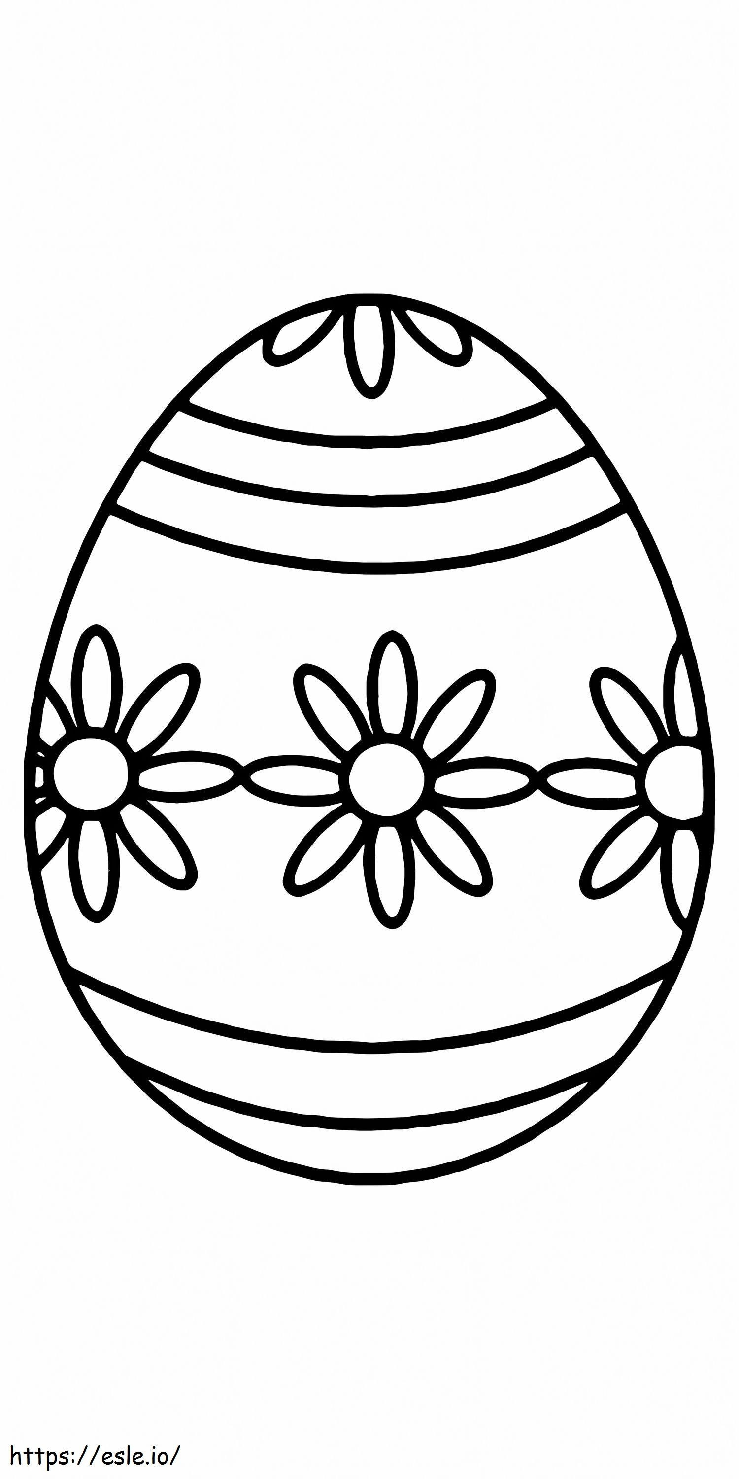 Paskalya Yumurtası Çiçek Desenleri Yazdırılabilir 16 boyama