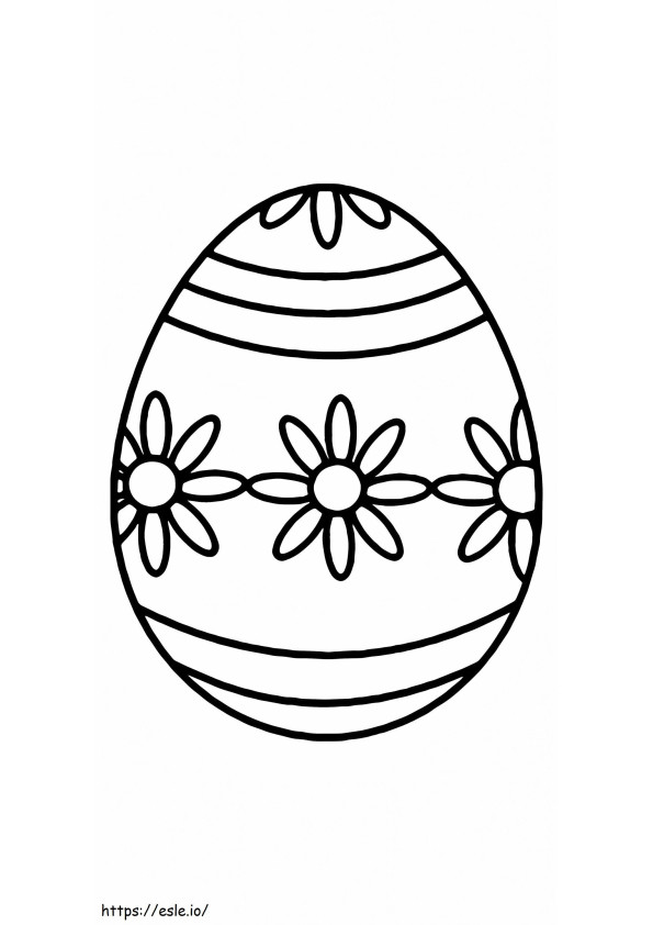 Motivi floreali per uova di Pasqua stampabili 16 da colorare