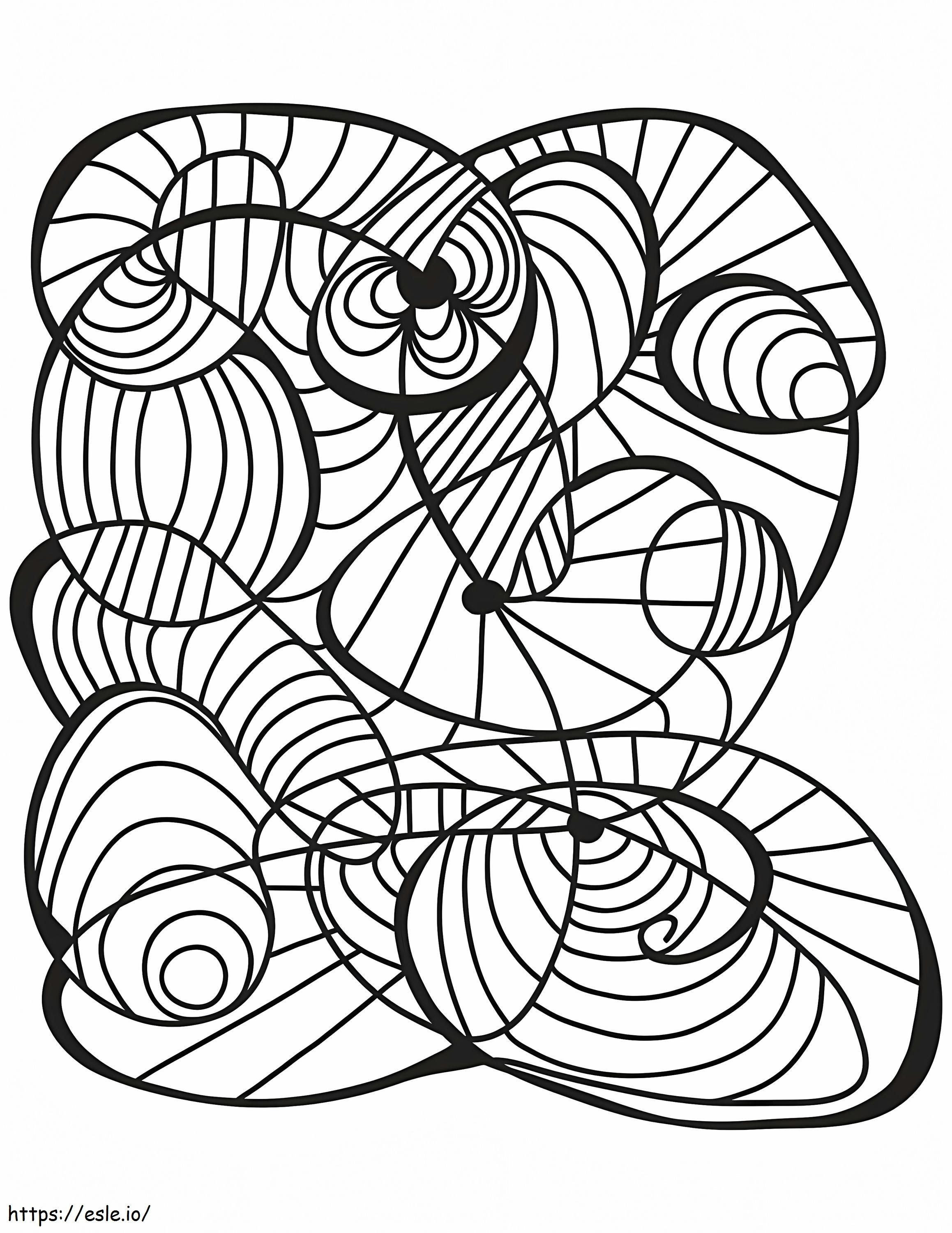Doodle abstract 6 de colorat
