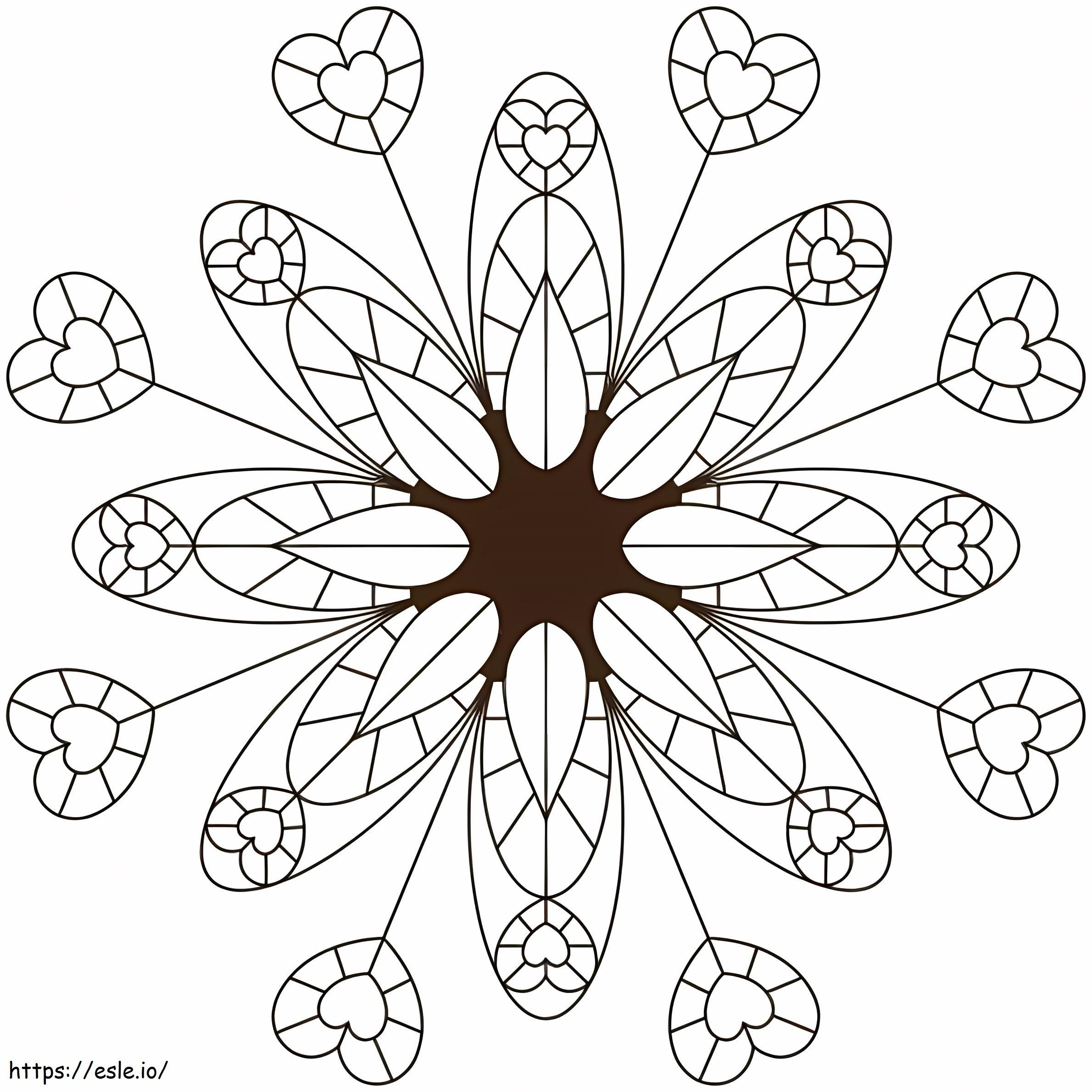 Mandala-Blumen ausmalbilder