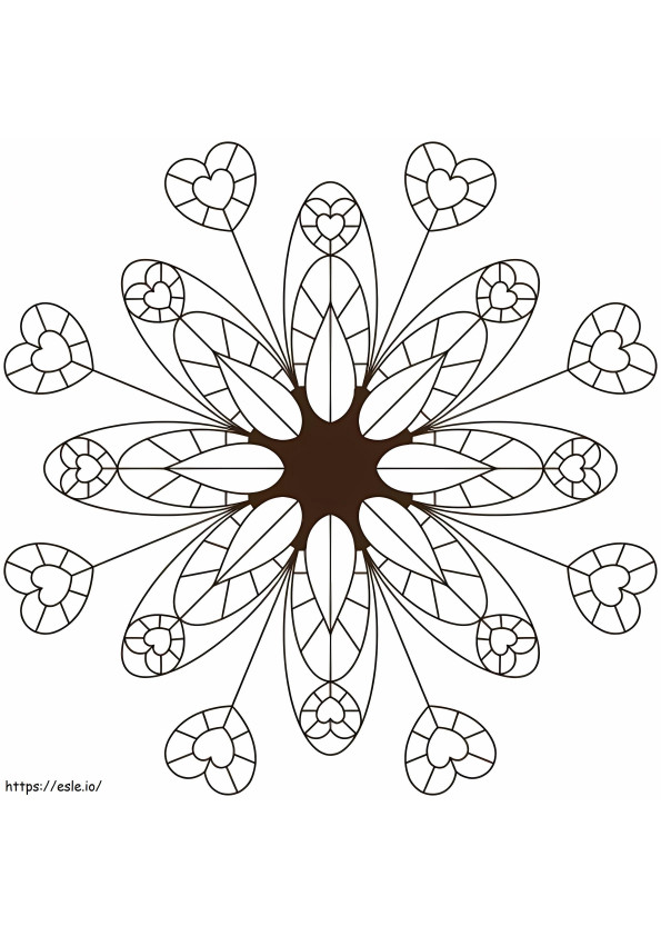 Coloriage Mandala Floral à imprimer dessin
