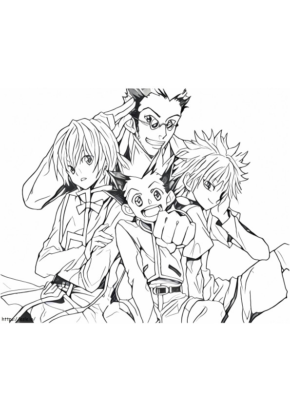 Hunter X Hunter Characters coloring page