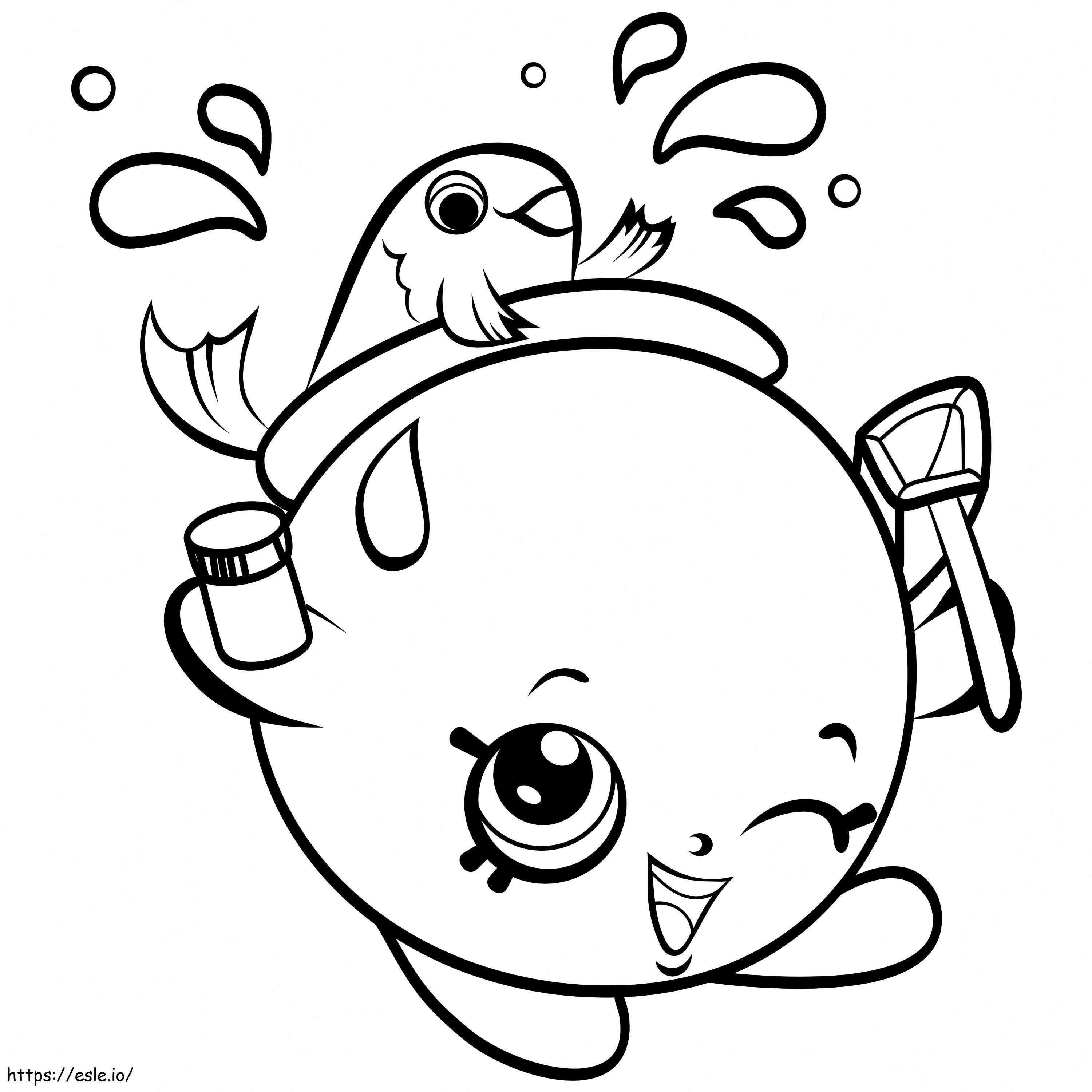 Goldie Fishbowl Shopkin coloring page