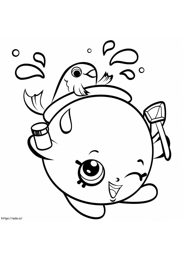 Goldie Fishbowl Shopkin coloring page