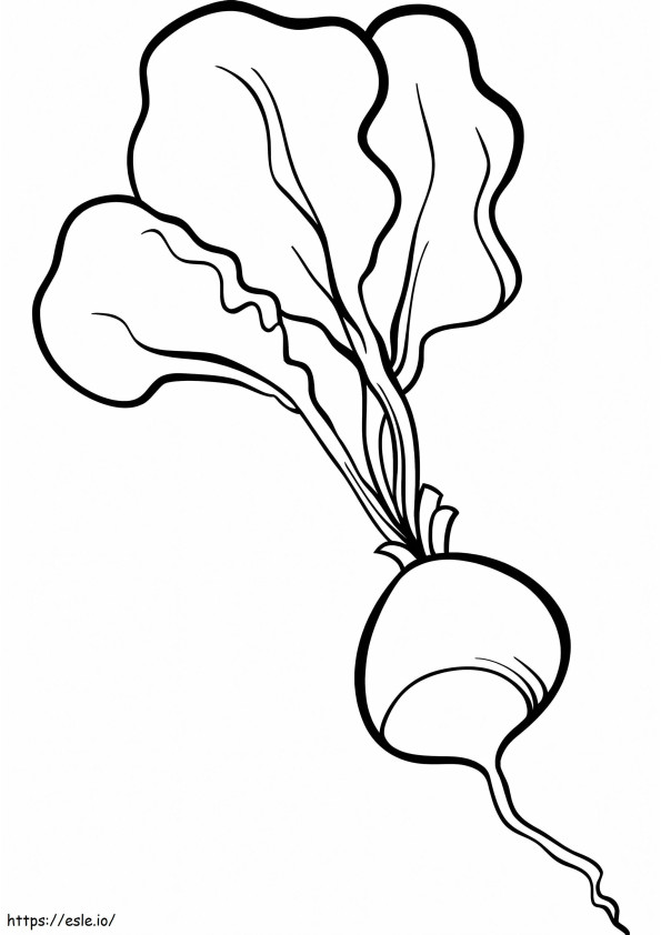 Simple Radish coloring page