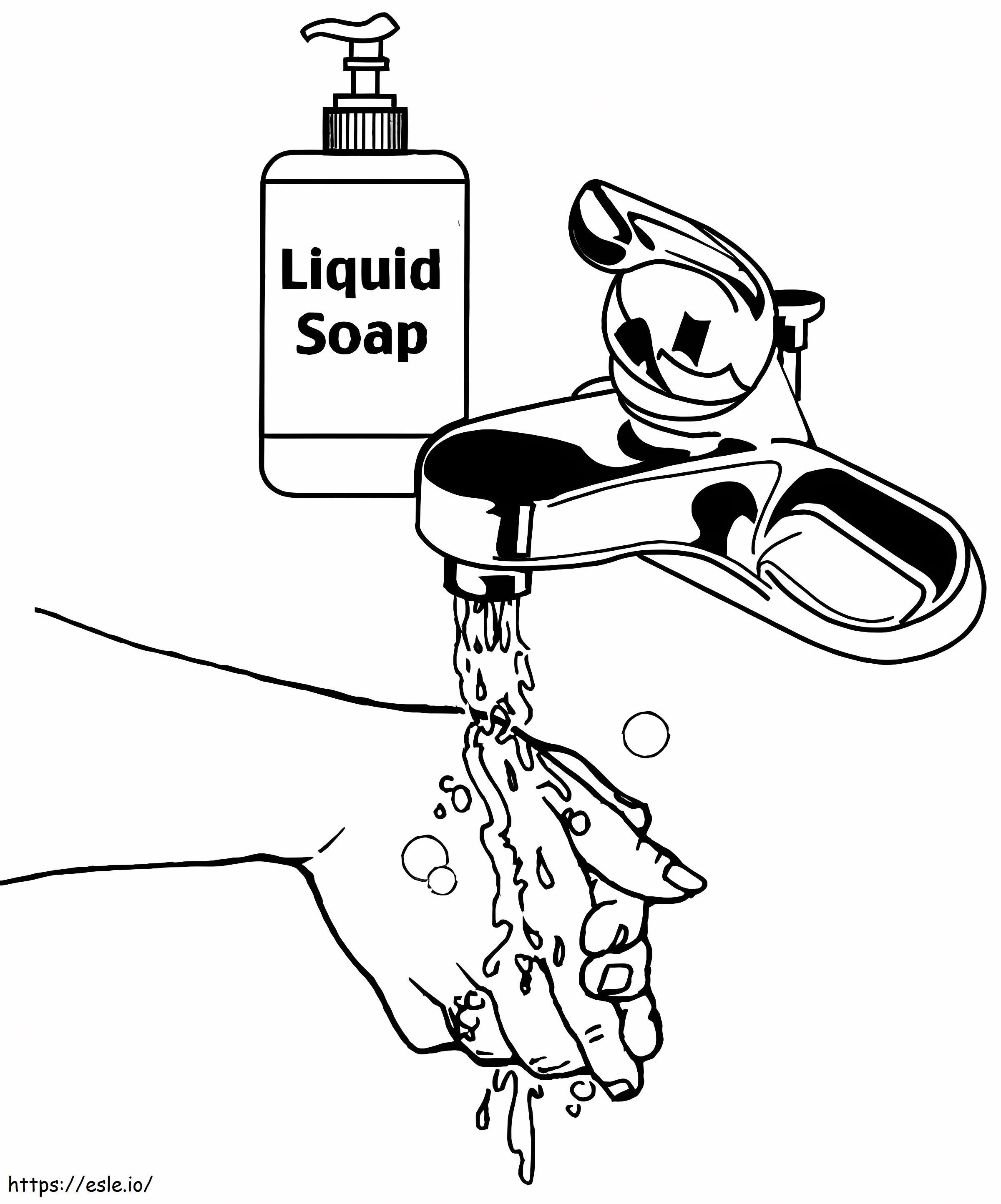 Hand Washing coloring page