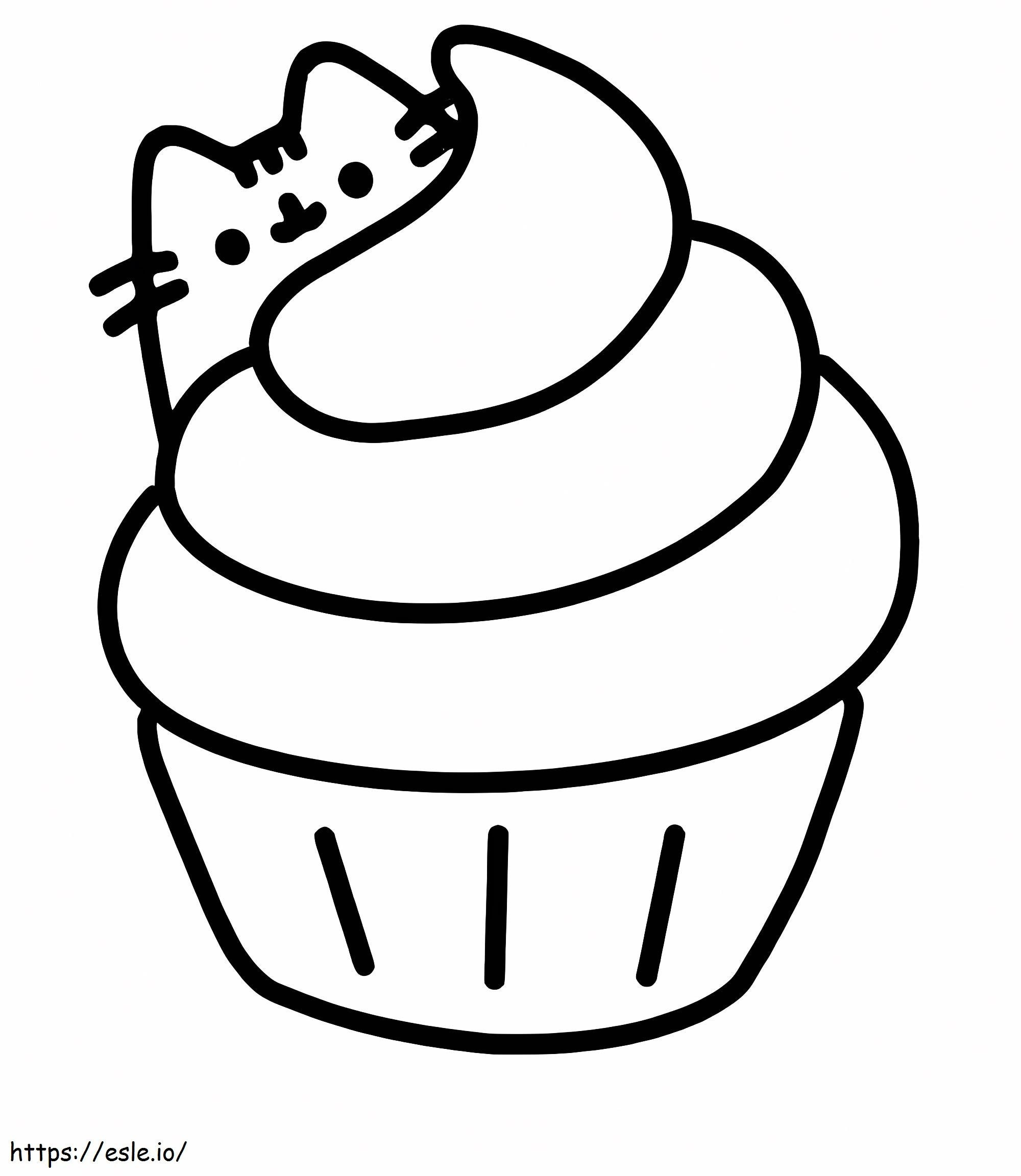 Cupcake Pusheen ausmalbilder