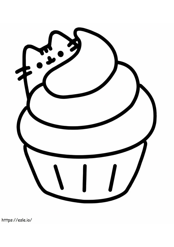 Cupcake Pusheen boyama