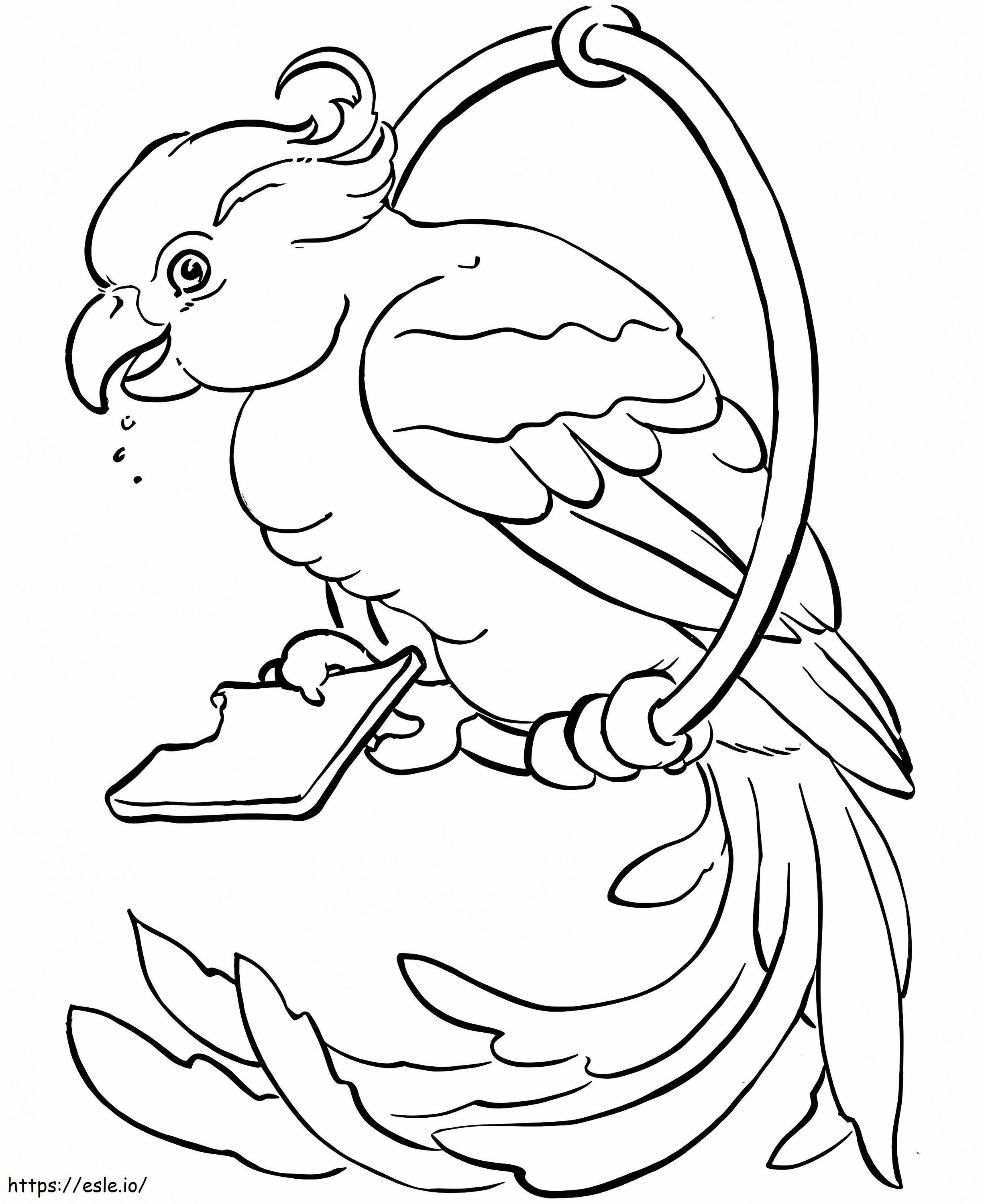 Papagaio de estimação para impressão para colorir