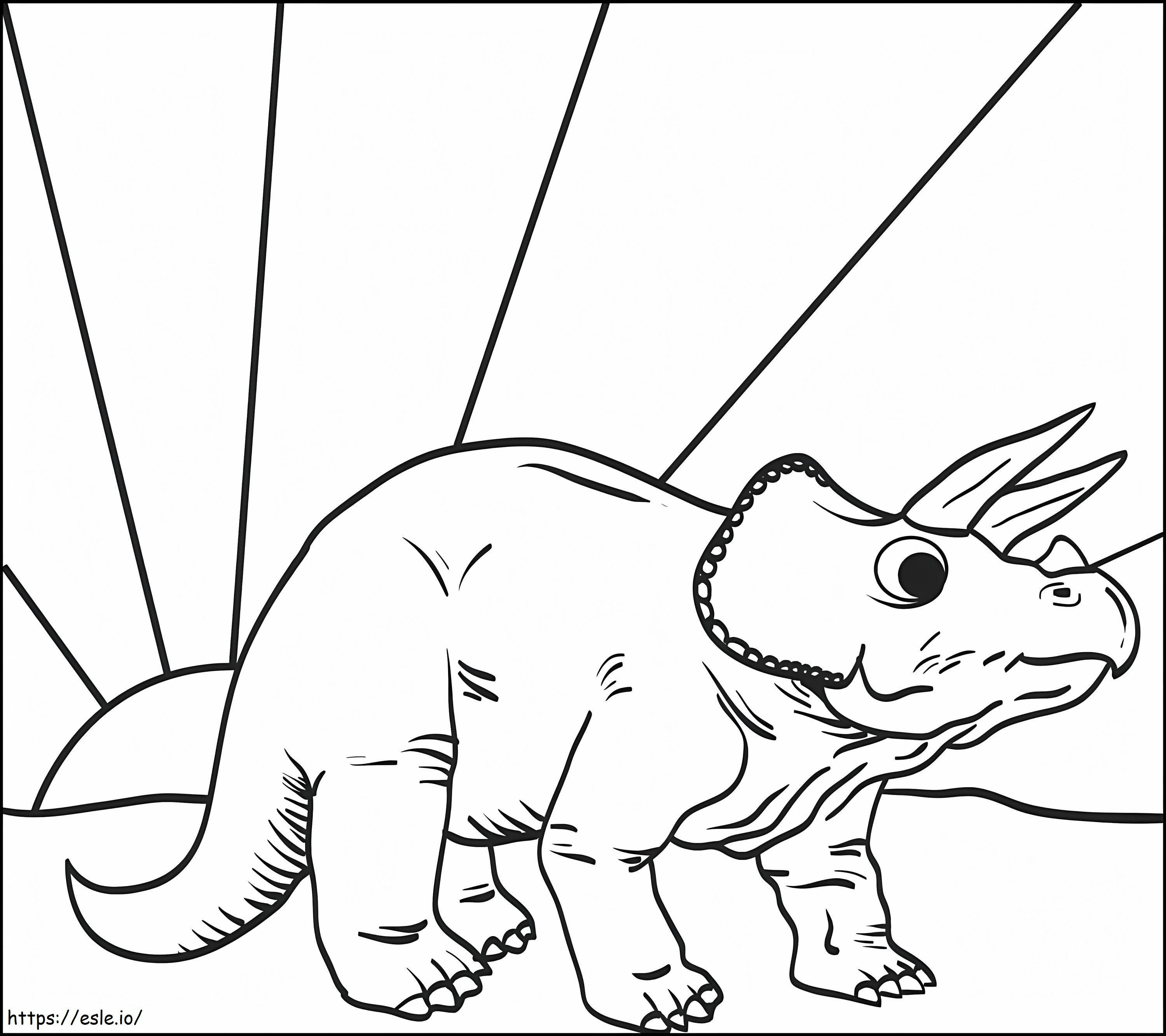 Triceratop Con Sol värityskuva
