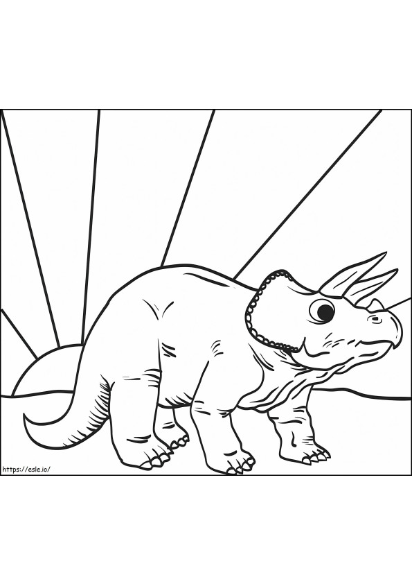 Triceratop Con Sol coloring page