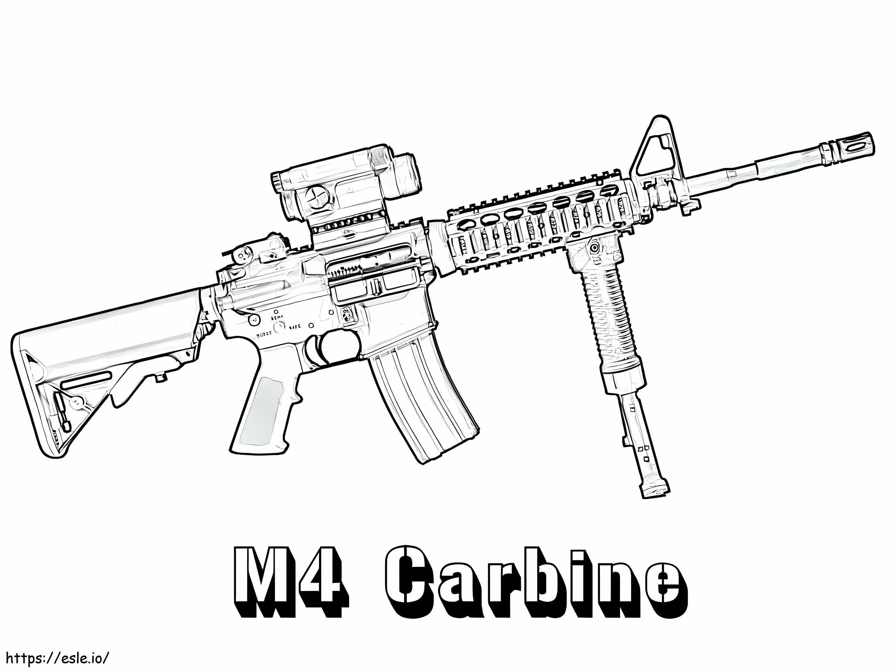 Carabina M4 para colorear
