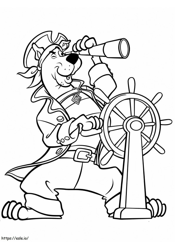 1532427692 Captain Scooby Doo A4 coloring page