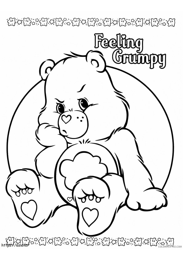 Urso Mal-humorado 1 para colorir