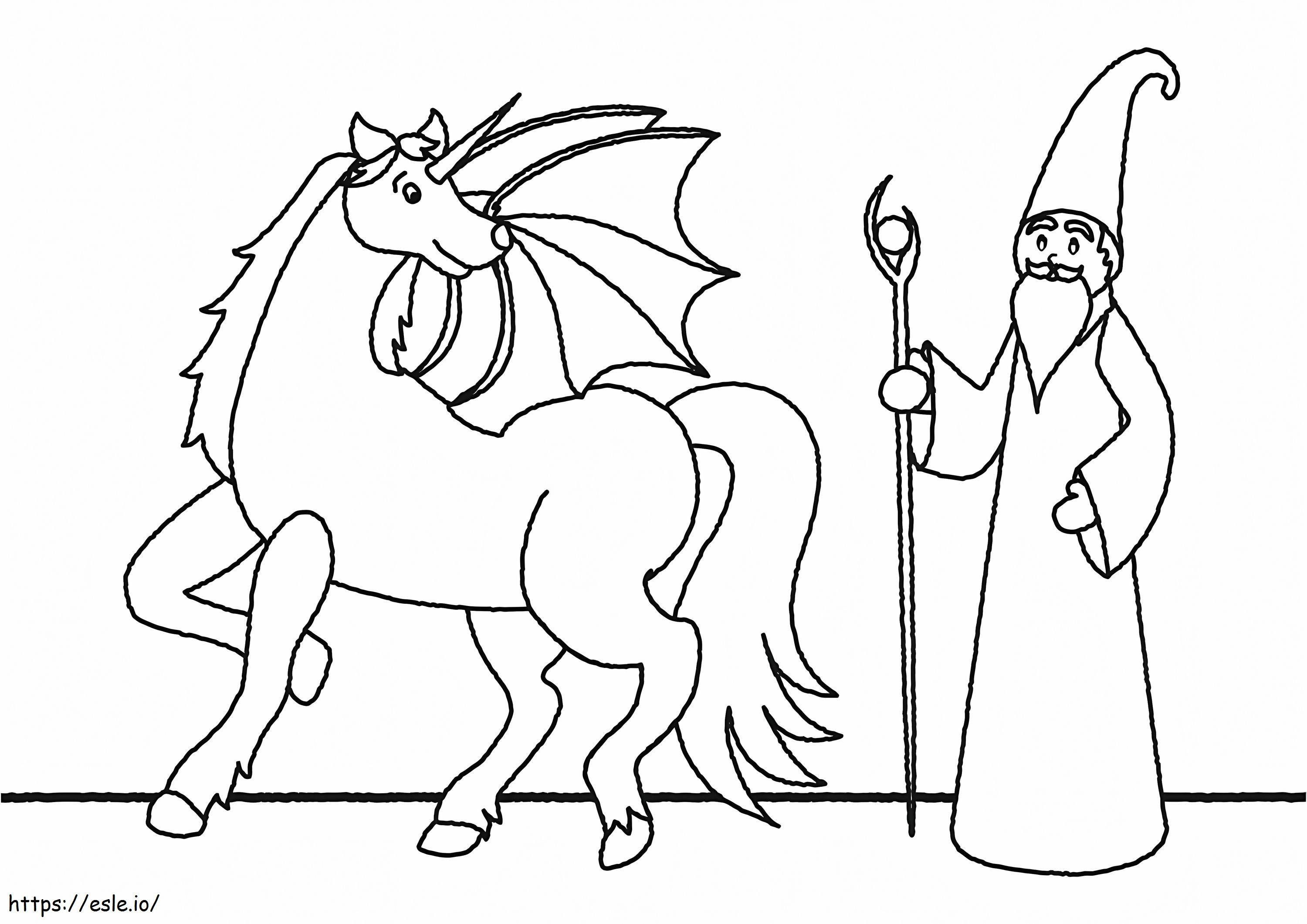 1563756699 Unicorn And Witch A4 E1600150028544 coloring page