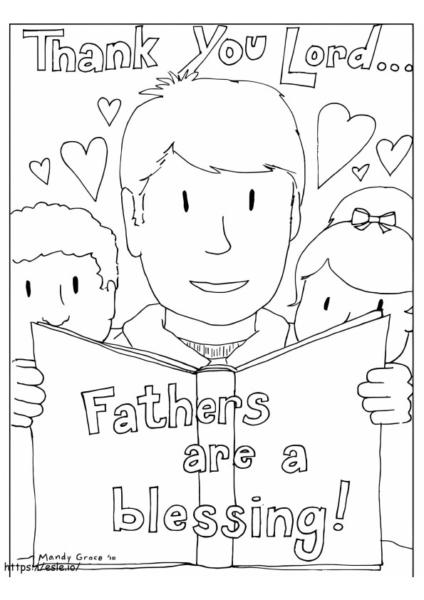 Thanks, Dad coloring page