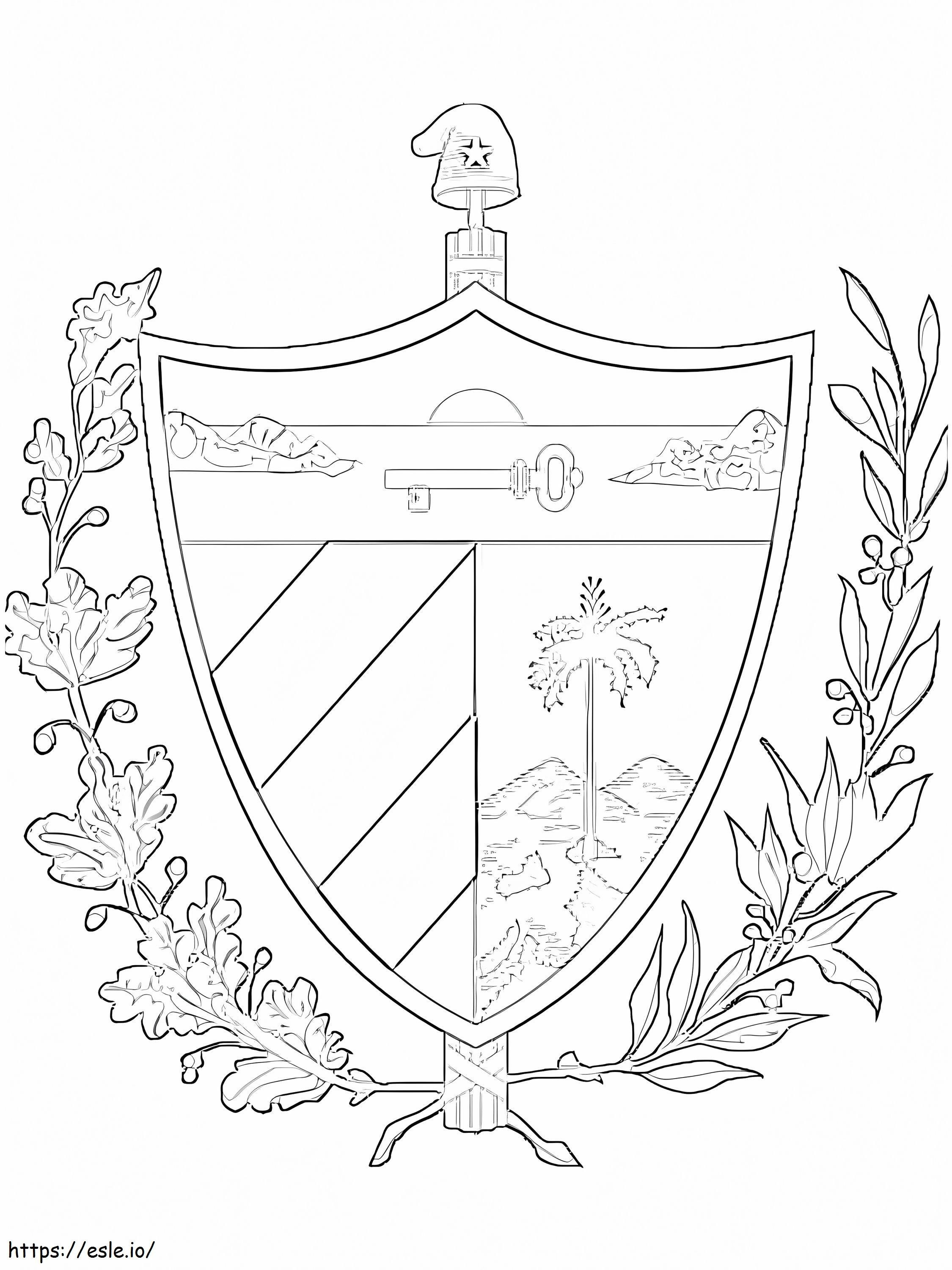 The Cuban Coat Of Arms coloring page