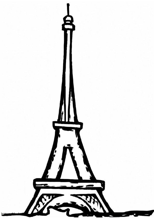 Torre Eiffel 26 para colorear
