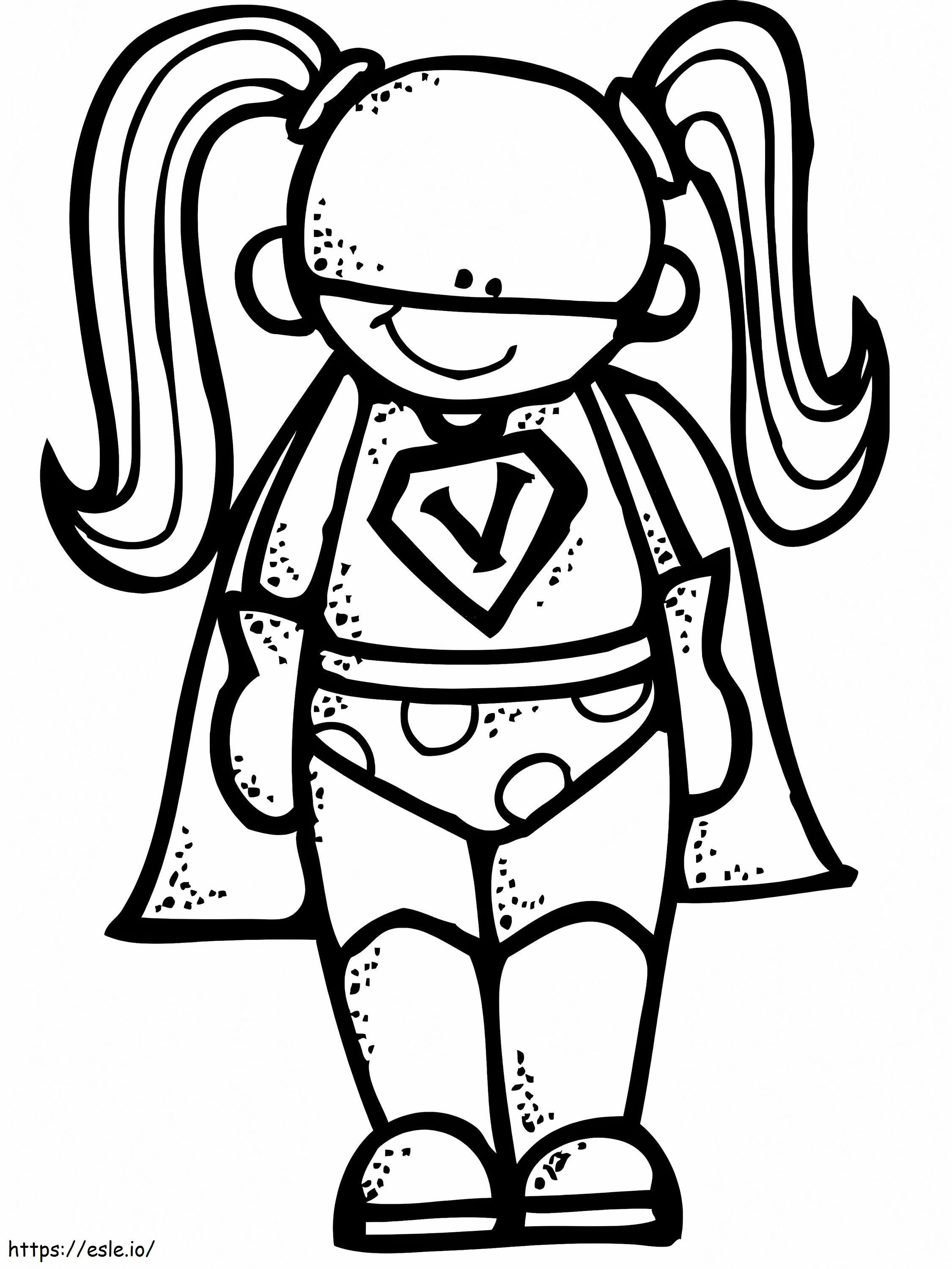 Super Garota Melonheadz para colorir