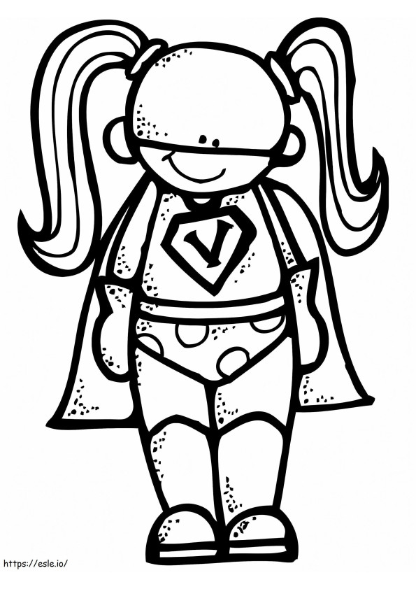 Super Girl Melonheadz kleurplaat