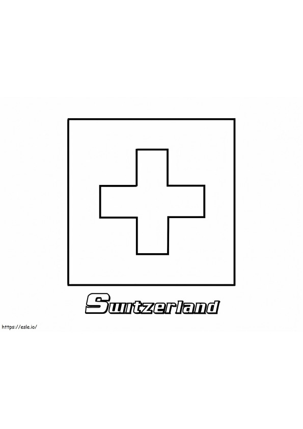 Switzerland Flag coloring page