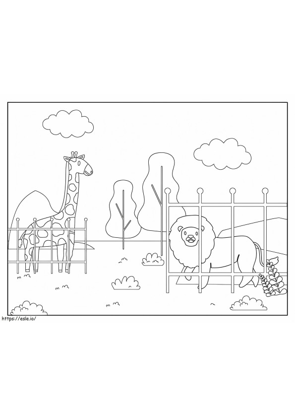 Simple Zoo coloring page