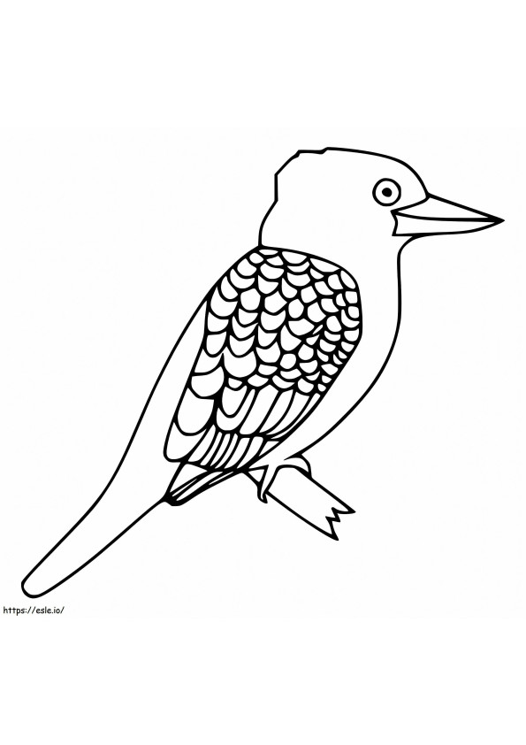 Coloriage Kookaburra à ailes bleues à imprimer dessin